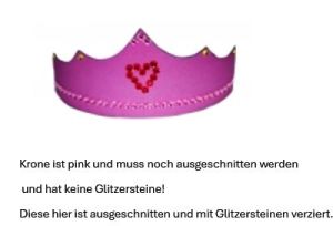 Preview: Diadem  "Fairy Princess" pink zum Selbstbasteln 4er Set